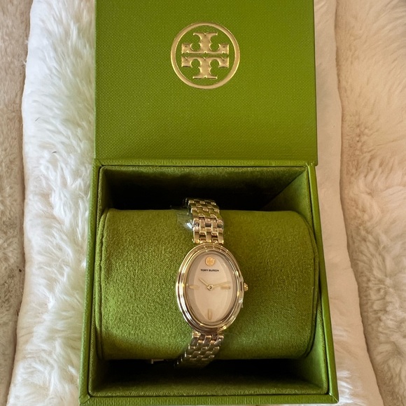 Tory Burch Accessories - Tory Burch Silver Bracelet Watch with White Face
